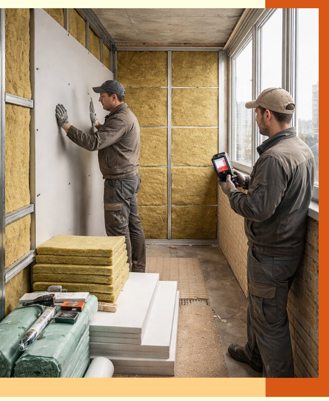 Утепление балкона в Ростове-на-Доне от 4693 руб. под ключ | ТепломастерРст