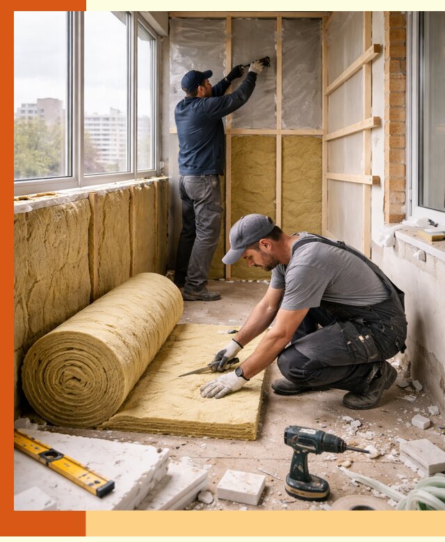 Утепление балкона под ключ в Ростове-на-Доне качественно и быстро