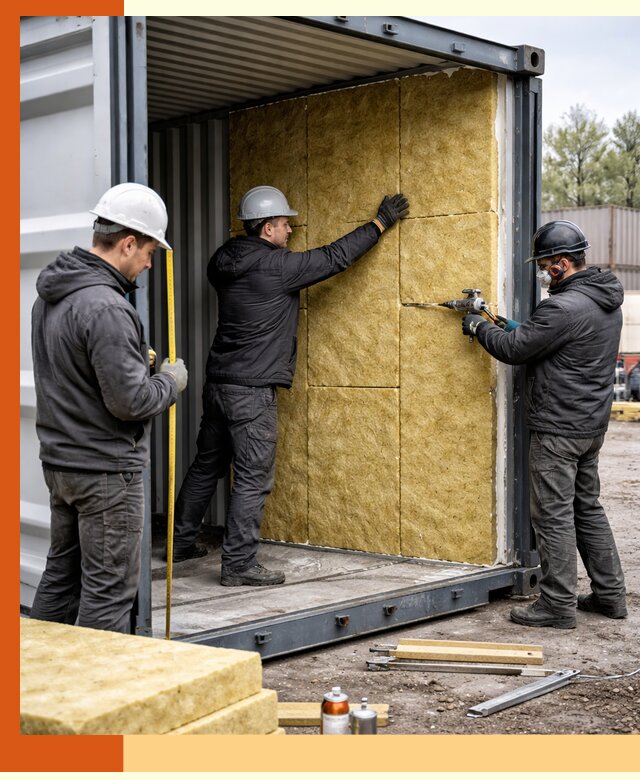 Утепление морского контейнера в Ростове-на-Дону: надежная теплоизоляция и защита